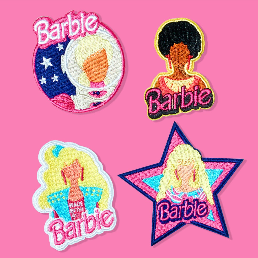 Embroidered Barbie Inspired Iron on Patches 